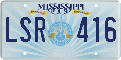 MS license plate LSR416