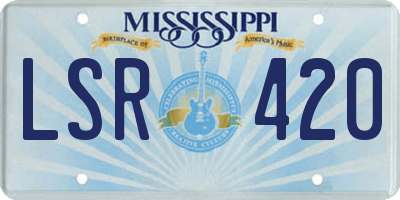 MS license plate LSR420