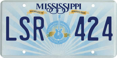MS license plate LSR424