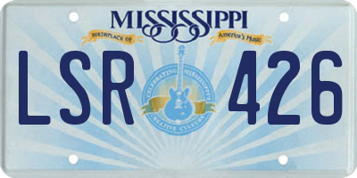 MS license plate LSR426