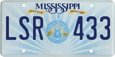 MS license plate LSR433