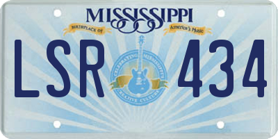 MS license plate LSR434