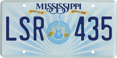 MS license plate LSR435