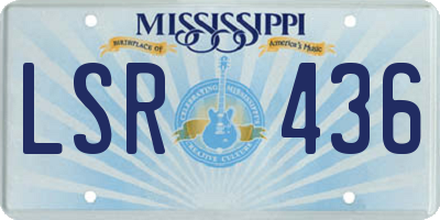 MS license plate LSR436