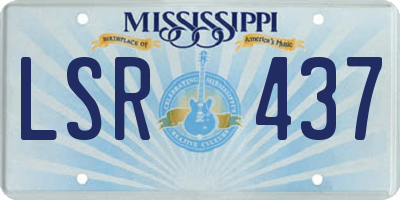 MS license plate LSR437