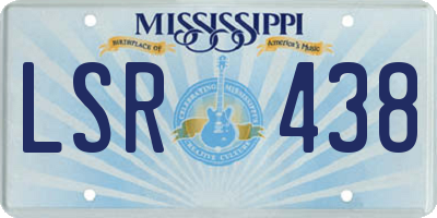 MS license plate LSR438