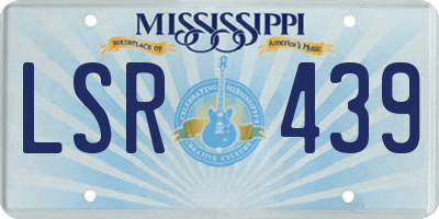 MS license plate LSR439