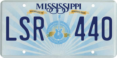 MS license plate LSR440