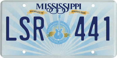 MS license plate LSR441