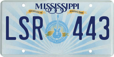 MS license plate LSR443