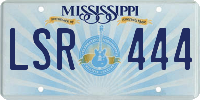 MS license plate LSR444
