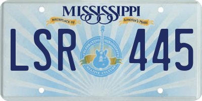 MS license plate LSR445