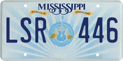 MS license plate LSR446