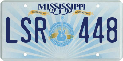 MS license plate LSR448