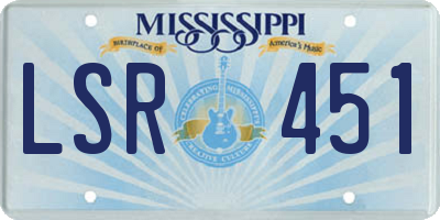 MS license plate LSR451
