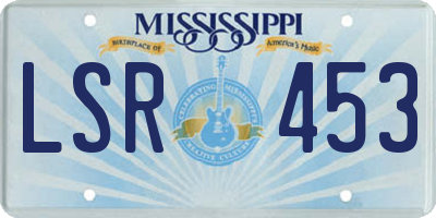 MS license plate LSR453
