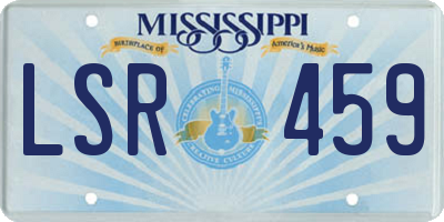 MS license plate LSR459