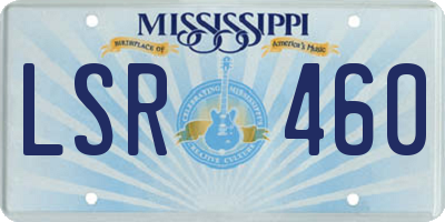 MS license plate LSR460