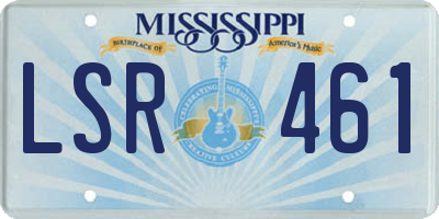 MS license plate LSR461