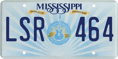 MS license plate LSR464