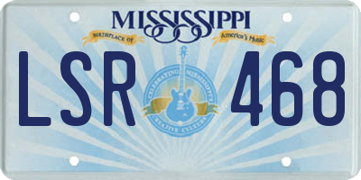 MS license plate LSR468
