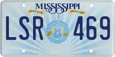 MS license plate LSR469