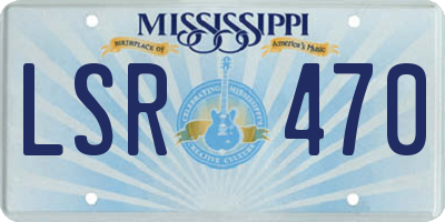 MS license plate LSR470
