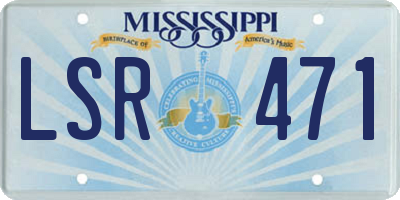 MS license plate LSR471