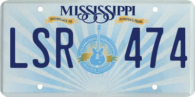 MS license plate LSR474