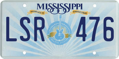 MS license plate LSR476