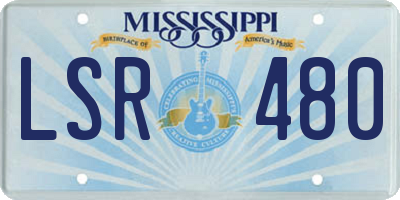 MS license plate LSR480