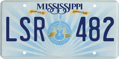 MS license plate LSR482