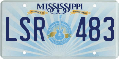 MS license plate LSR483