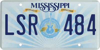 MS license plate LSR484