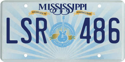 MS license plate LSR486