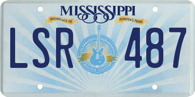 MS license plate LSR487