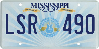 MS license plate LSR490