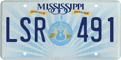 MS license plate LSR491