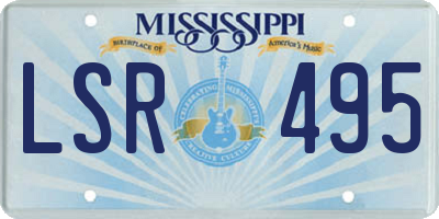 MS license plate LSR495