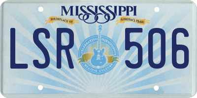 MS license plate LSR506