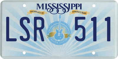 MS license plate LSR511