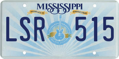 MS license plate LSR515