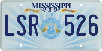 MS license plate LSR526