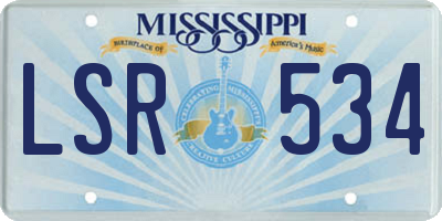 MS license plate LSR534