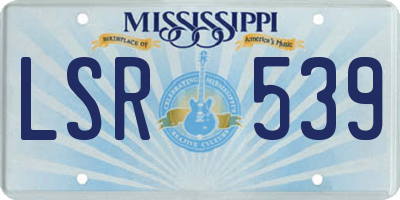 MS license plate LSR539