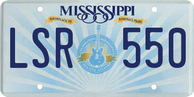 MS license plate LSR550