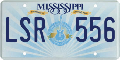 MS license plate LSR556
