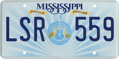 MS license plate LSR559