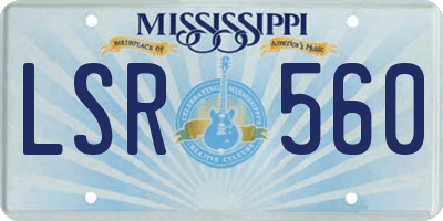 MS license plate LSR560