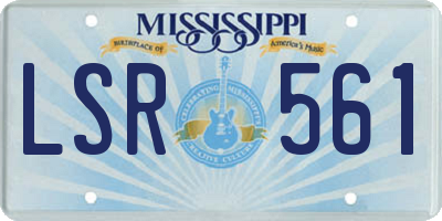 MS license plate LSR561